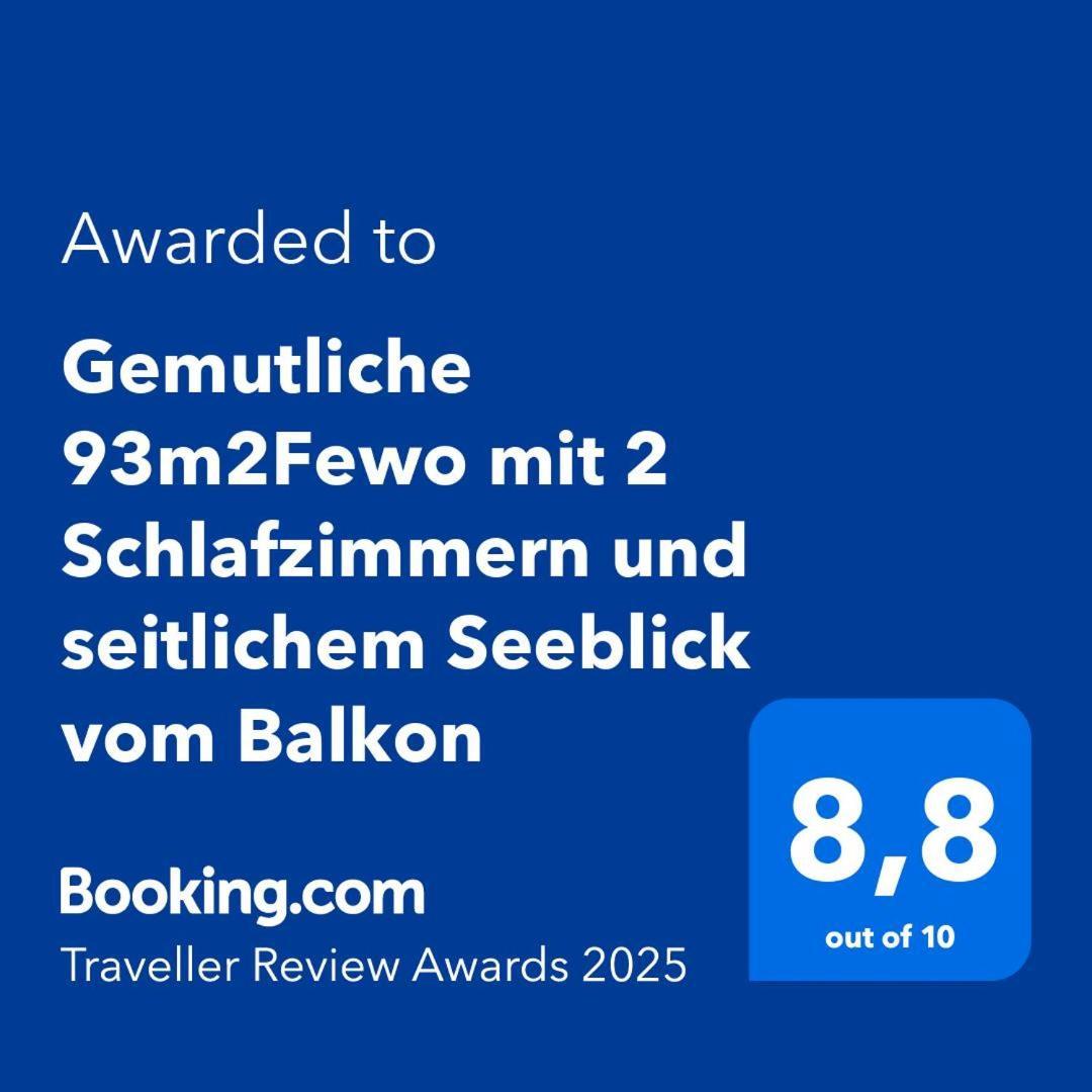 Gemutliche 93m2Fewo mit 2 Schlafzimmern und seitlichem Seeblick vom Balkon Scheid  Exterior foto